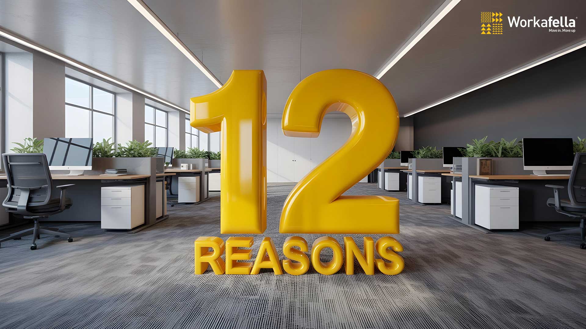 modern coworking office space at workafella bangalore with collaborative work environment 